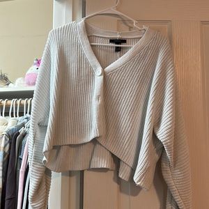 Cropped White Cardigan F21